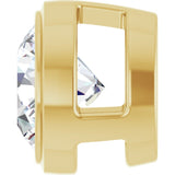 14K Yellow Gold 1/2 CT Natural Diamond Slide Pendant