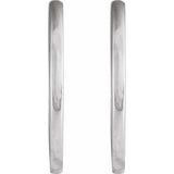 14K White Gold Hinged 20 mm Hoop Earrings