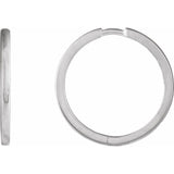 Sterling Silver 20 mm Huggie Hoop Earring