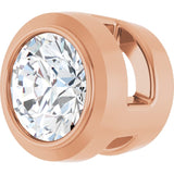 14K Rose Gold 1/10 CT Natural Diamond Slide Pendant