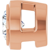 14K Rose Gold 1/10 CT Natural Diamond Slide Pendant