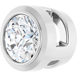 14K White Gold 1/10 CT Natural Diamond Slide Pendant