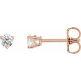 14K Rose Gold 1/4 CTW Natural Diamond Earrings
