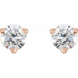 14K Rose Gold 1/4 CTW Natural Diamond Earrings
