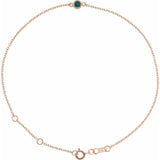 14K Rose Gold Lab-Grown Alexandrite Bezel-Set Solitaire 6 1/2-7 1/2" Bracelet