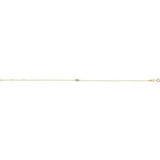 14K Yellow Gold Natural White Sapphire Bezel-Set Solitaire 6 1/2-7 1/2" Bracelet