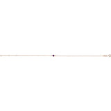 14K Rose Gold Natural Amethyst Bezel-Set Solitaire 6 1/2-7 1/2" Bracelet