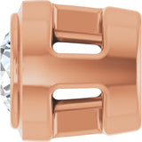 14K Rose Gold .06 CT Natural Diamond Slide Pendant