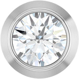 Platinum .06 CT Natural Diamond Slide Pendant