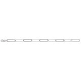 Sterling Silver 6.2 mm Paperclip-Style 7" Chain