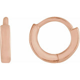 14K Rose Gold Hinged 8 mm Hoop Earring