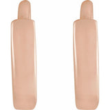 14K Rose Gold Hinged 8 mm Hoop Earrings