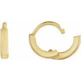 14K Yellow Gold Hinged 8 mm Hoop Earrings
