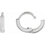 Platinum Hinged 8 mm Hoop Earrings