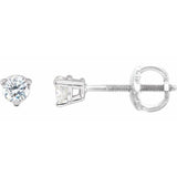 Sterling Silver 1/5 CTW Natural Diamond   Earrings