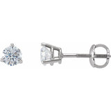 14K White Gold 3/8 CTW Natural Diamond Earrings