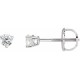 Sterling Silver .06 CTW Natural Diamond  Earrings