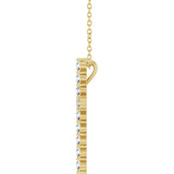 14K Yellow Gold 1/2 CTW Natural Diamond Cross 16-18" Necklace