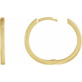 14K Yellow Gold Hinged 18 mm Hoop Earrings
