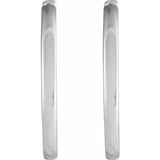 Platinum Hinged 18 mm Hoop Earrings