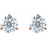 14K Rose Gold 3 CTW Lab-Grown Diamond Stud Earrings
