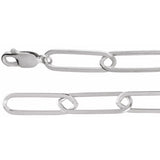 Sterling Silver 6.2 mm Paperclip-Style 20" Chain