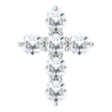 14K White Gold 1/4 CTW Lab-Grown Diamond Cross Pendant