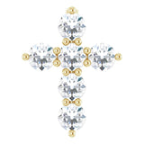 14K Yellow Gold 1/4 CTW Lab-Grown Diamond Cross Pendant