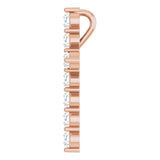 14K Rose Gold 3/8 CTW Lab-Grown Diamond Cross Pendant