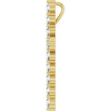 14K Yellow Gold 3/4 CTW Lab-Grown Diamond Cross Pendant