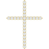 14K Yellow Gold 1 CTW Lab-Grown Diamond Cross Pendant