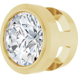 14K Yellow Gold 1/4 CT Lab-Grown Diamond Slide Pendant