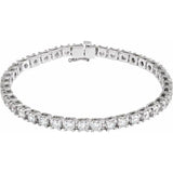 14K White Gold 6 CTW Lab-Grown Diamond Line 7 1/4" Bracelet