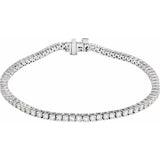 14K White Gold 3 CTW Lab-Grown Diamond Line 7" Bracelet