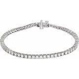 14K White Gold 4 CTW Lab-Grown Diamond Line 7" Bracelet