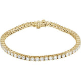 14K Yellow Gold 5 CTW Lab-Grown Diamond Line 7" Bracelet