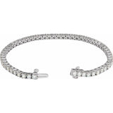 14K White Gold 5 CTW Lab-Grown Diamond Line 7" Bracelet