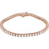 14K Rose Gold 5 CTW Lab-Grown Diamond Line 7" Bracelet