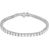 14K White Gold 6 CTW Lab-Grown Diamond Line 7" Bracelet