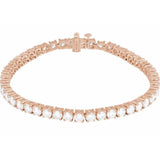 14K Rose Gold 8 CTW Lab-Grown Diamond Line 7" Bracelet