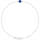 14K White Gold Lab-Grown Blue Sapphire 6 1/2-7 1/2