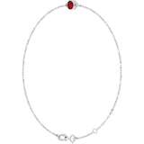 14K White Gold Lab-Grown Ruby 6 1/2-7 1/2" Bracelet