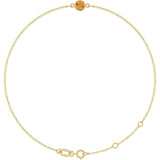 14K Yellow Gold Natural Citrine 6 1/2-7 1/2