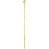 14K Yellow Gold Natural Blue Zircon 6 1/2-7 1/2" Bracelet
