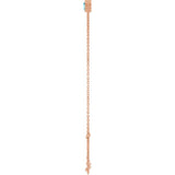 14K Rose Gold Natural Aquamarine 6 1/2-7 1/2" Bracelet
