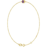 14K Yellow Gold Lab-Grown Alexandrite 6 1/2-7 1/2" Bracelet