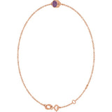 14K Rose Gold Lab-Grown Alexandrite 6 1/2-7 1/2" Bracelet