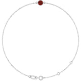 14K White Gold Natural Mozambique Garnet 6 1/2-7 1/2