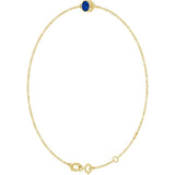 14K Yellow Gold Natural Blue Sapphire 6 1/2-7 1/2" Bracelet