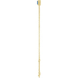 14K Yellow Gold Natural Blue Sapphire 6 1/2-7 1/2" Bracelet